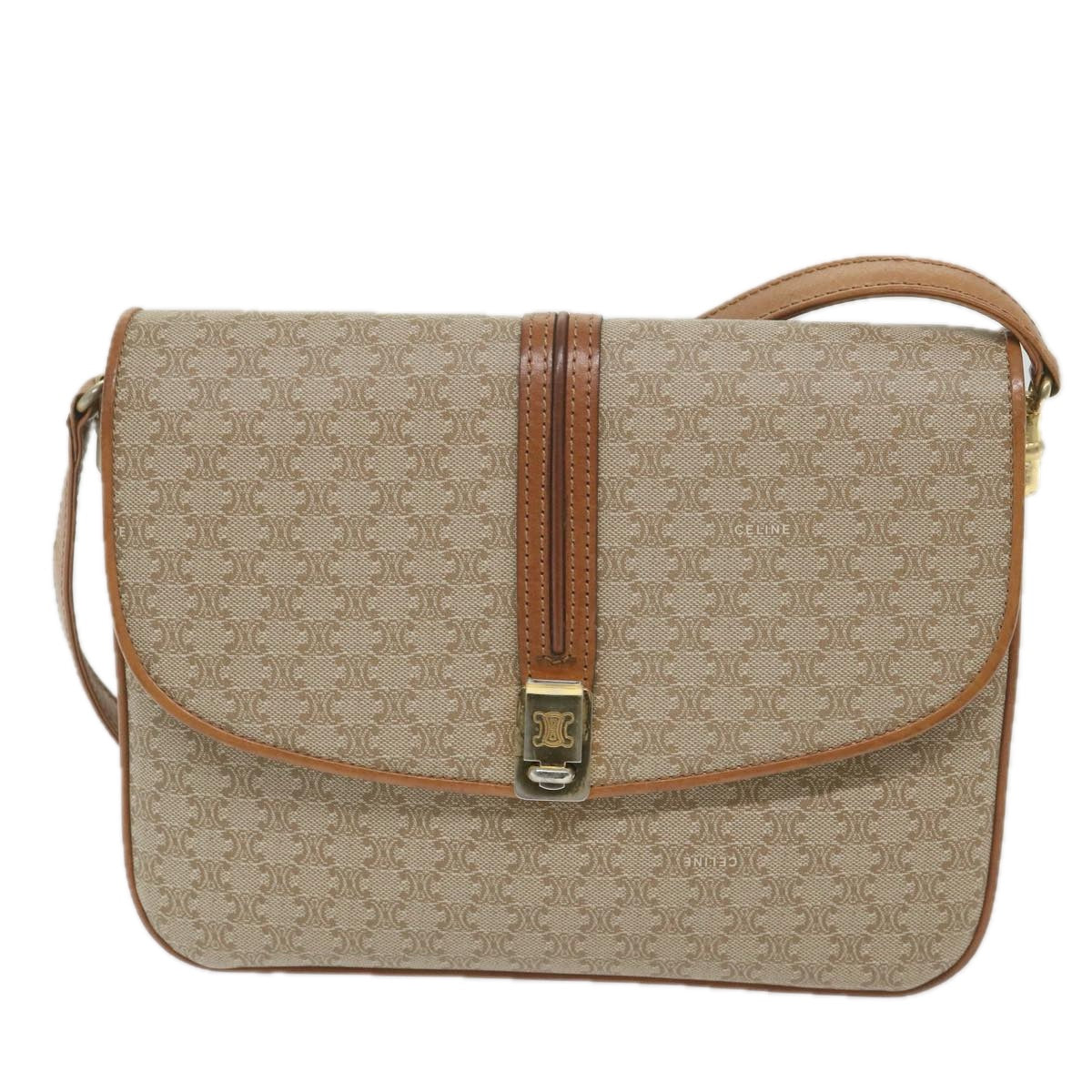 Luxury Macadam Shoulder Bag Canvas Beige