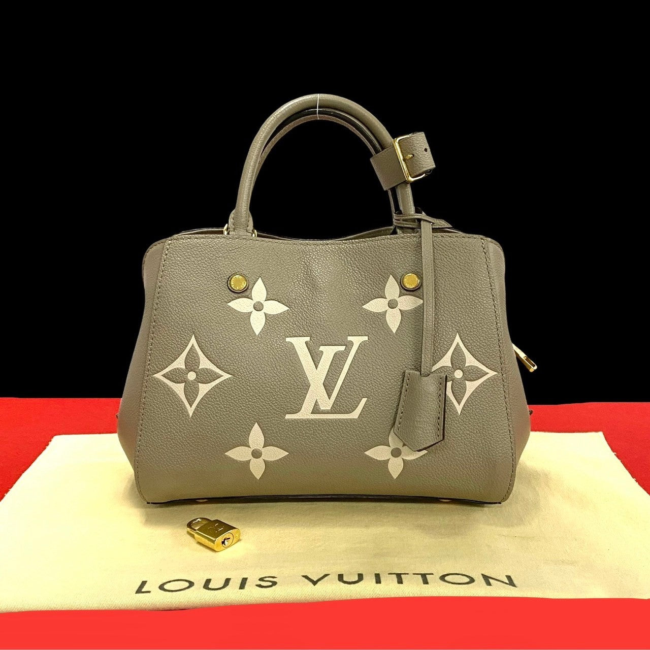 Louis Vuitton M45489 Ann Platt Montaigne BB Monogram Leather Beige Handbag