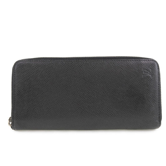 Louis Vuitton Long Purse M32822 Taiga Zippy Black Wallet Case