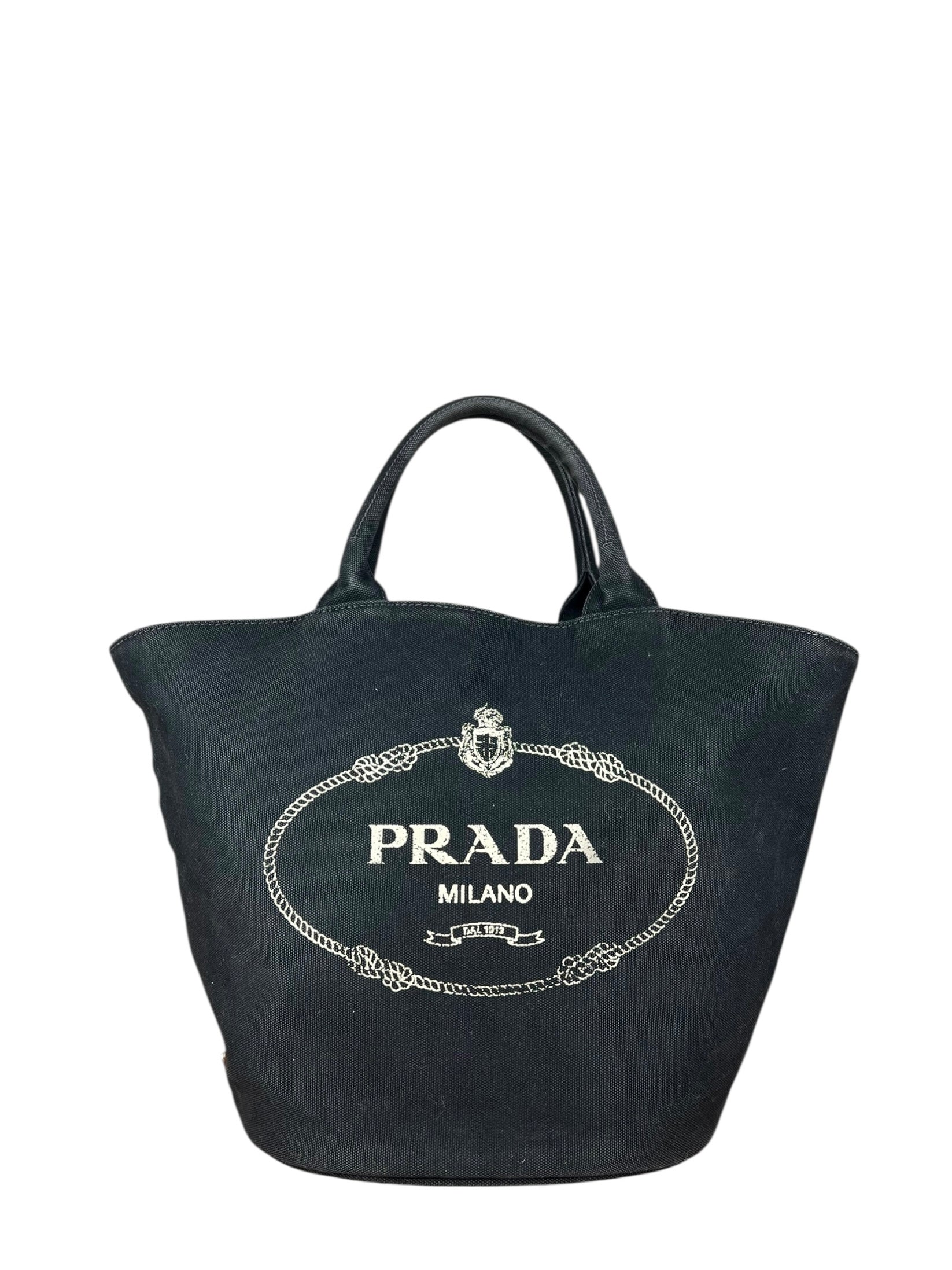 Prada Handbag Canapa 2Way Black