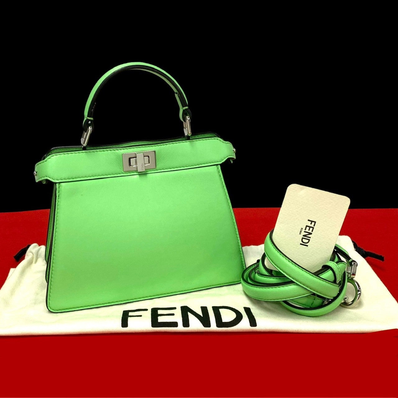 Fendi Peekaboo Iseeu Petit 2Way Bag Leather Travel Bag