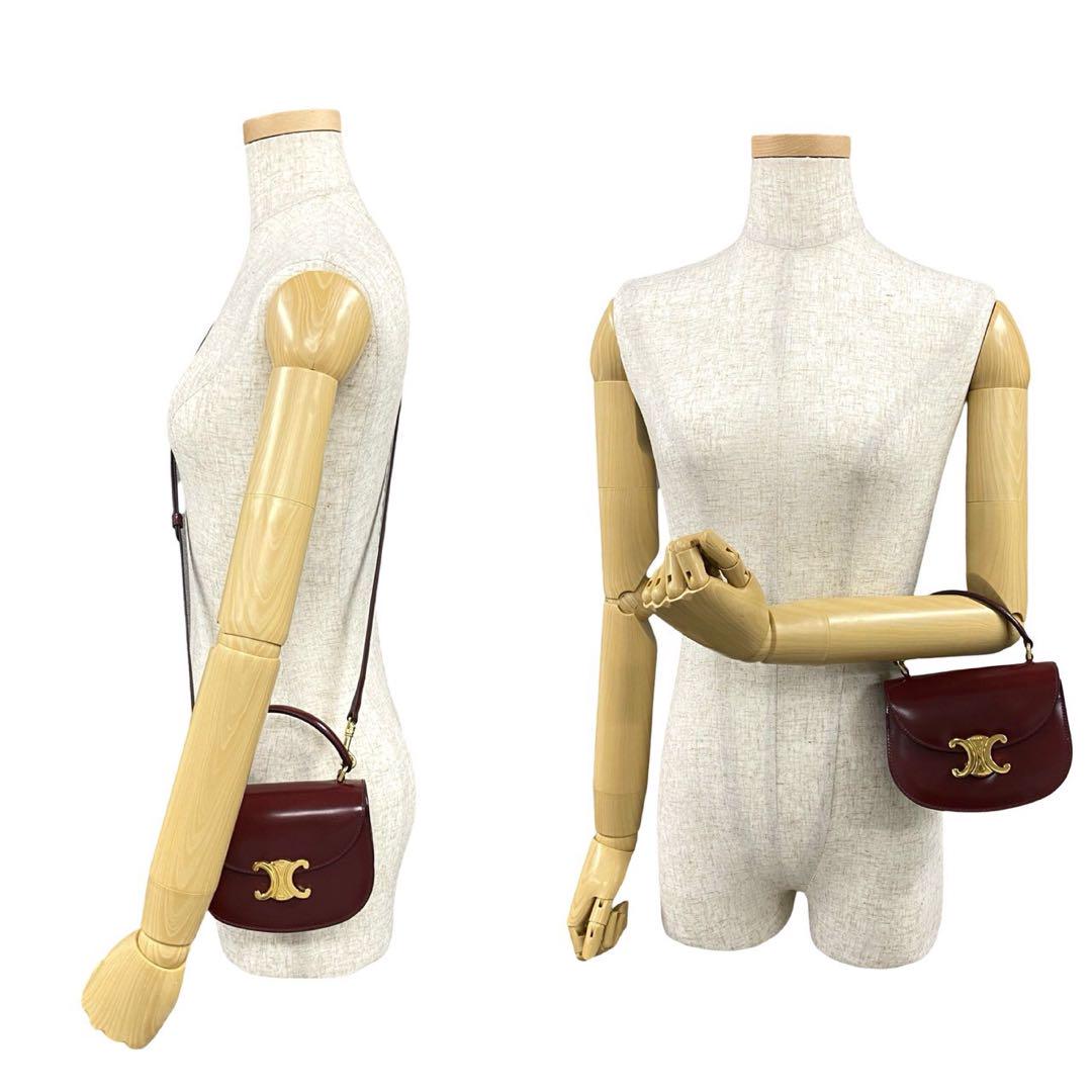 Shoulder Bag Calfskin Bordeaux Buzas Claire Mini