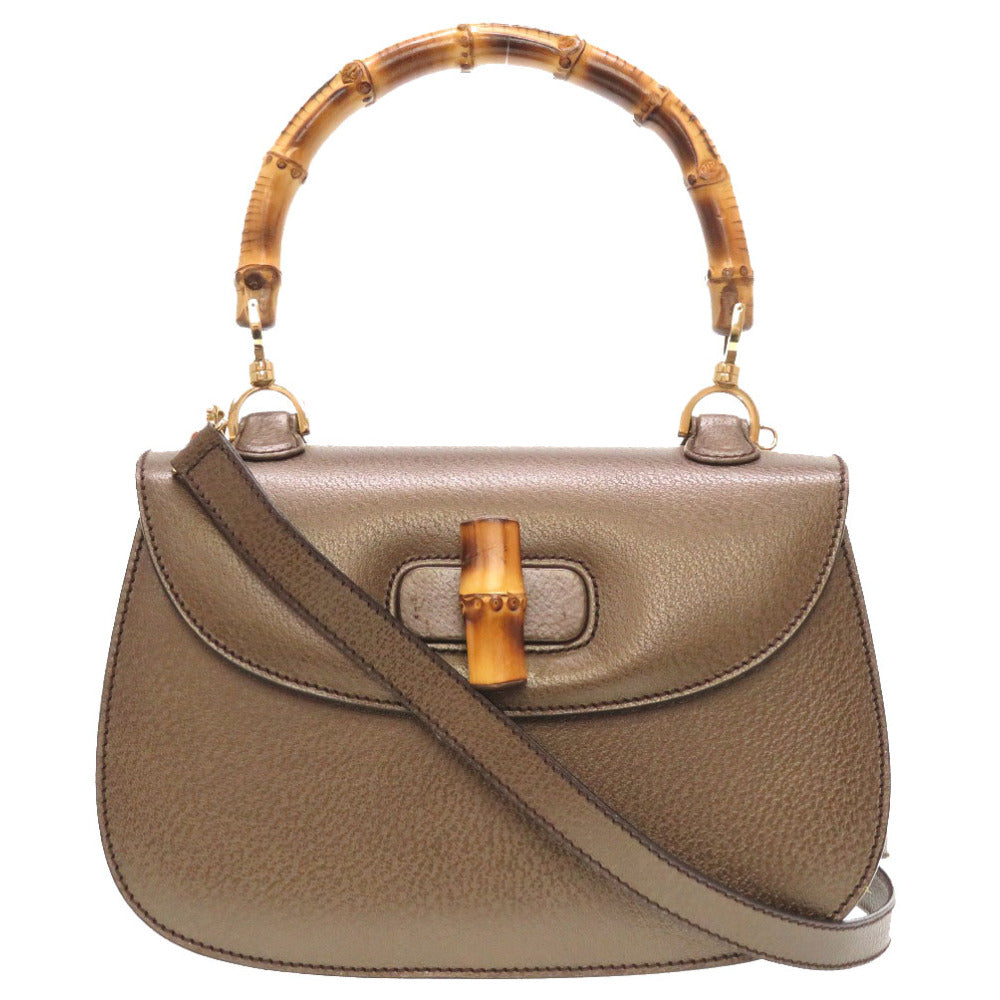 Gucci 000 926 Bamboo bronze 2WAY Handbag