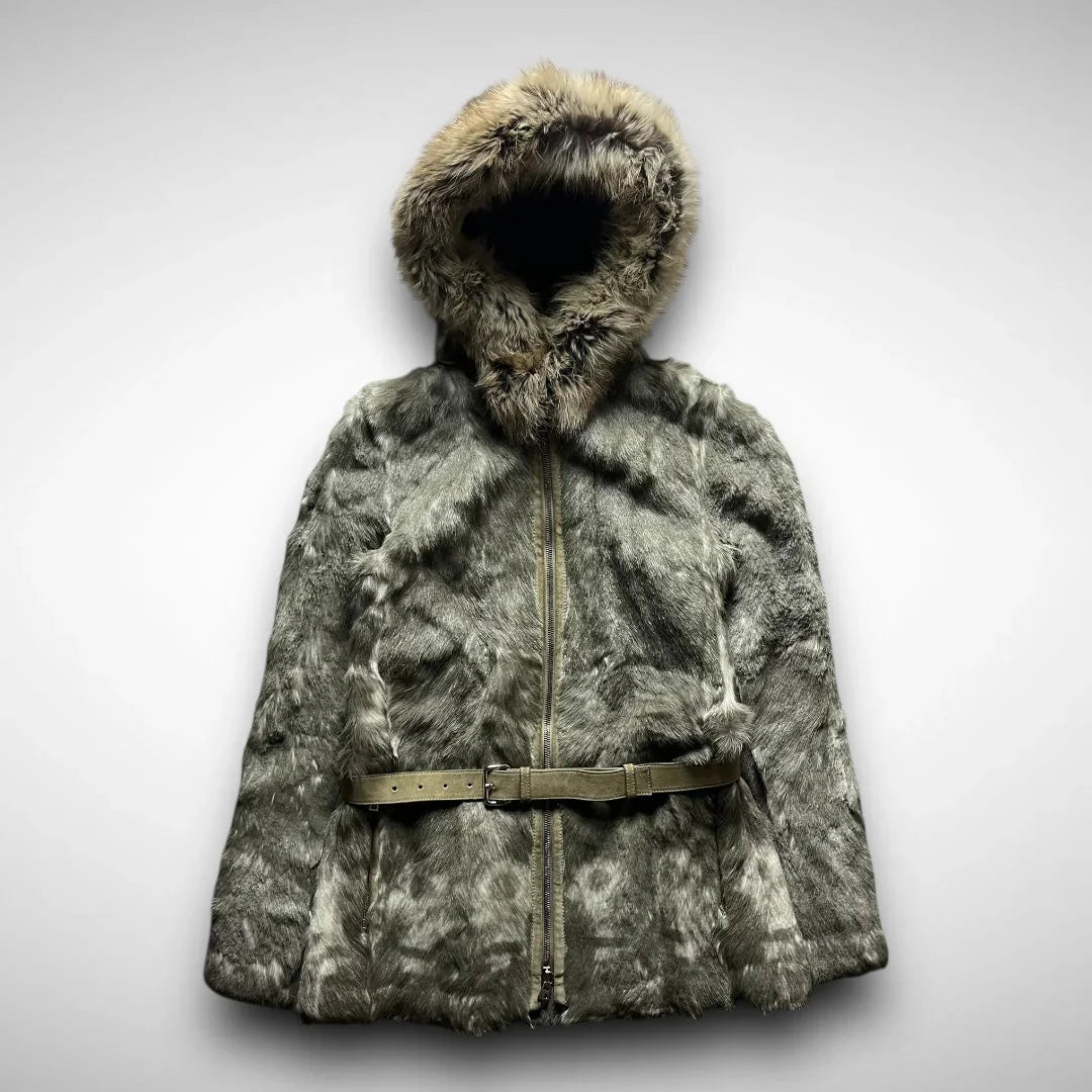 Prada Handbag ‘Inuit’ Dyed Goat Fur Hooded Jacket