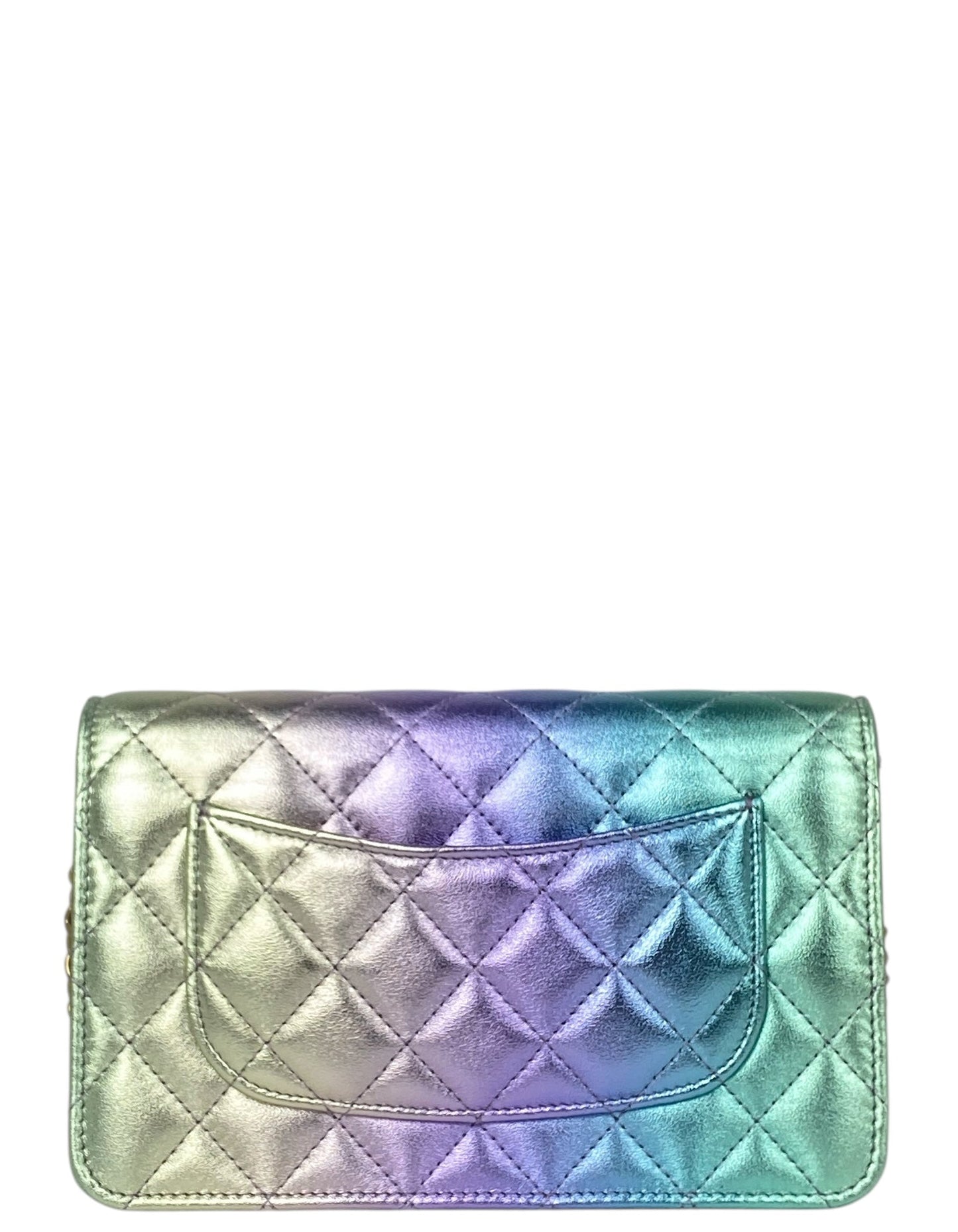 Chanel ' Metallic Ombre Leather Wallet On Chain Bag