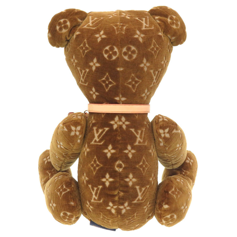 Louis Vuitton Plush Doll Velor Dudu Teddy Monogram Brown Handbag 5D0023Zsb6
