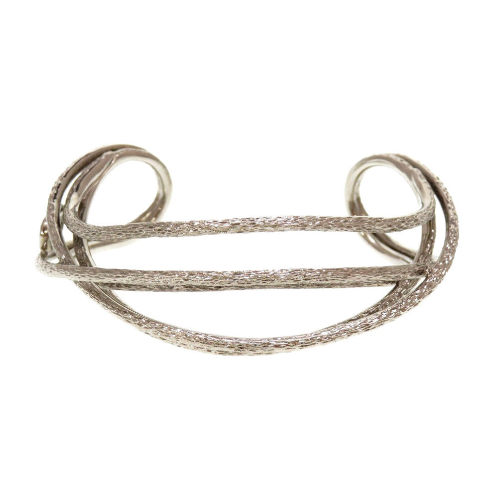 Dior Christian Bangle Metal Cd Unisex(Unisex) Handbag Silver Logo Travel Bag