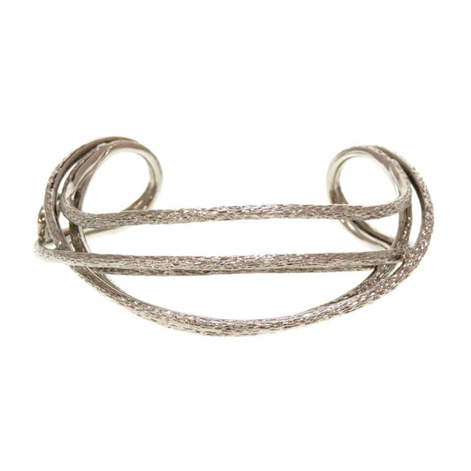 Dior Christian Bangle Metal Cd Unisex(Unisex) Handbag Silver Logo Travel Bag