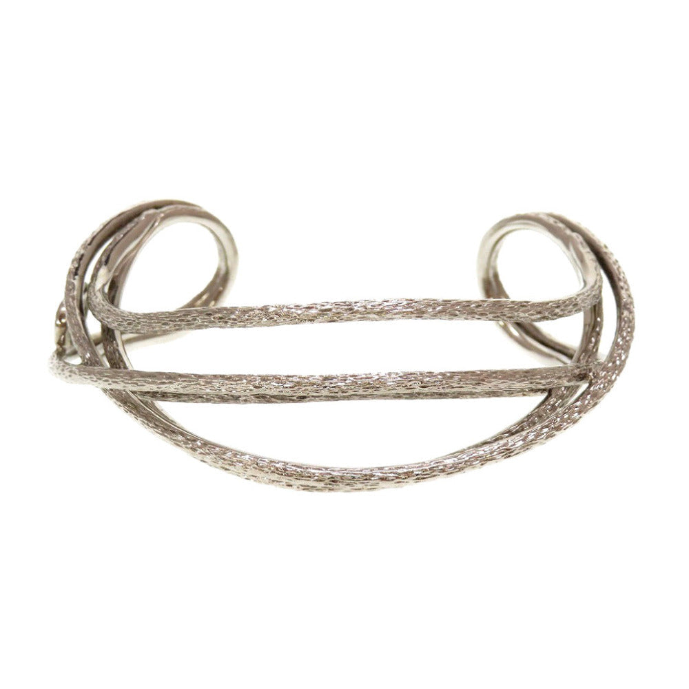 Dior Christian Bangle Metal Cd Unisex(Unisex) Handbag Silver Logo Travel Bag