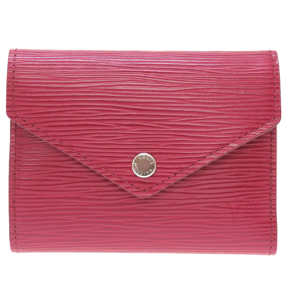 Louis Vuitton Tri-fold M62171 Epi Fuchsia Compact Leather Wallet Case
