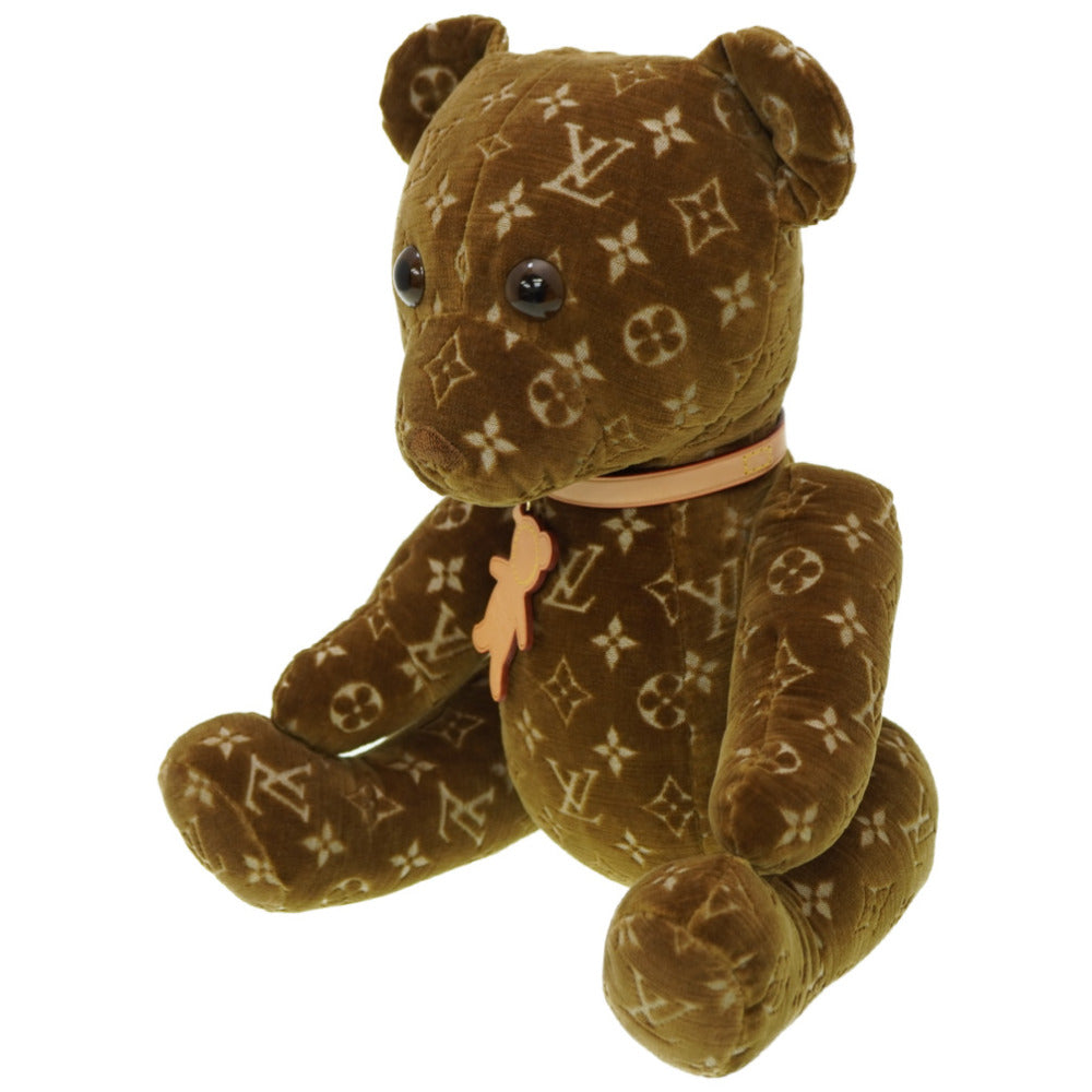 Louis Vuitton Plush Doll Velor Dudu Teddy Monogram Brown Handbag