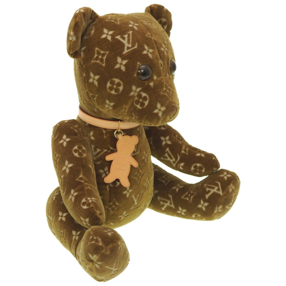 Louis Vuitton Plush Doll Velor Dudu Teddy Monogram Brown Handbag