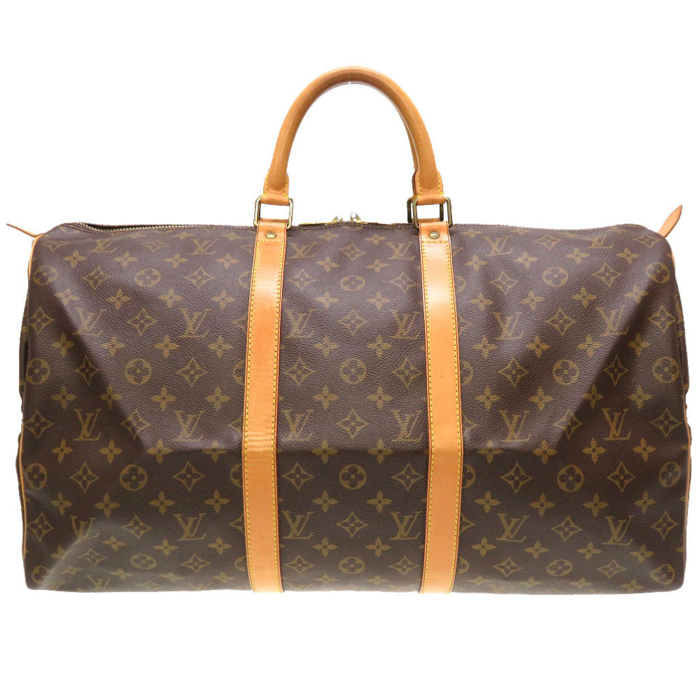 Louis Vuitton Boston Duffel M41426 Keepall 50 Monogram Canvas Brown Travel Bag