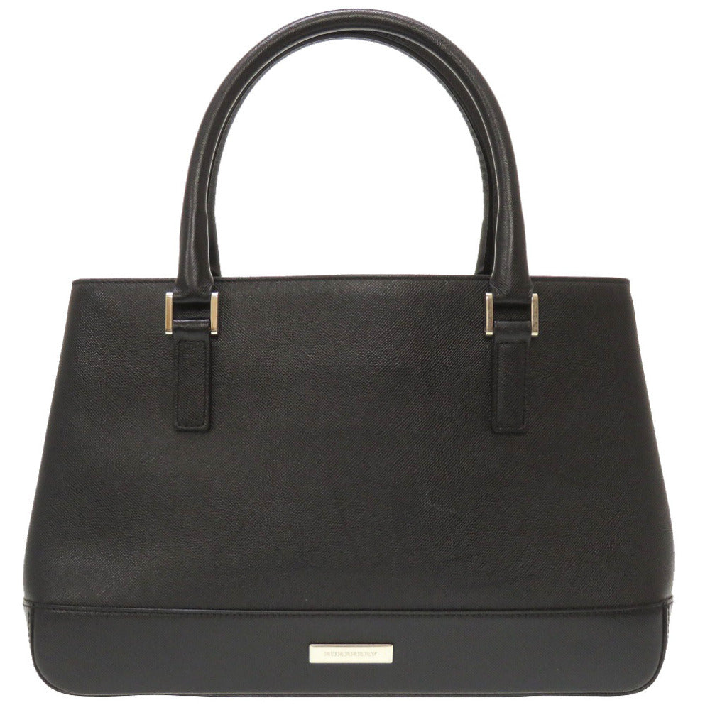 Burberry Check Pattern Women Handbag Leather Black Travel Bag