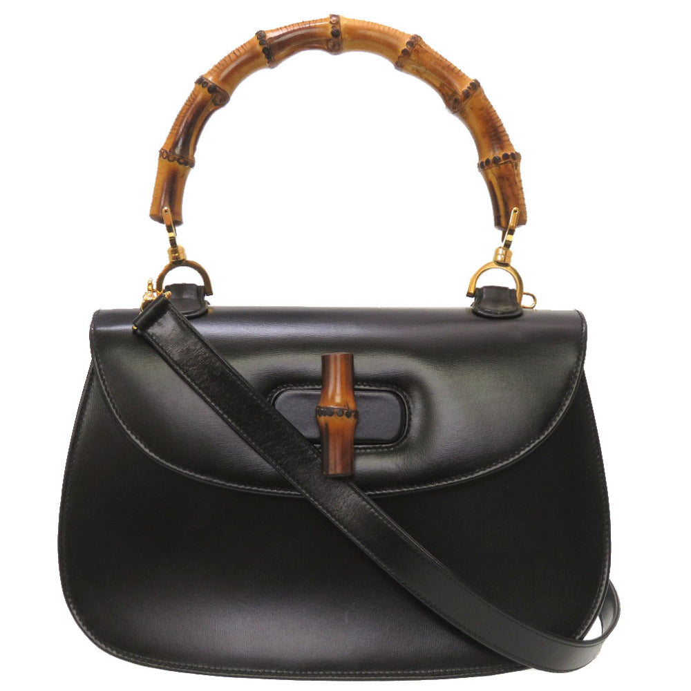 Gucci 000 Leather Black Handbag