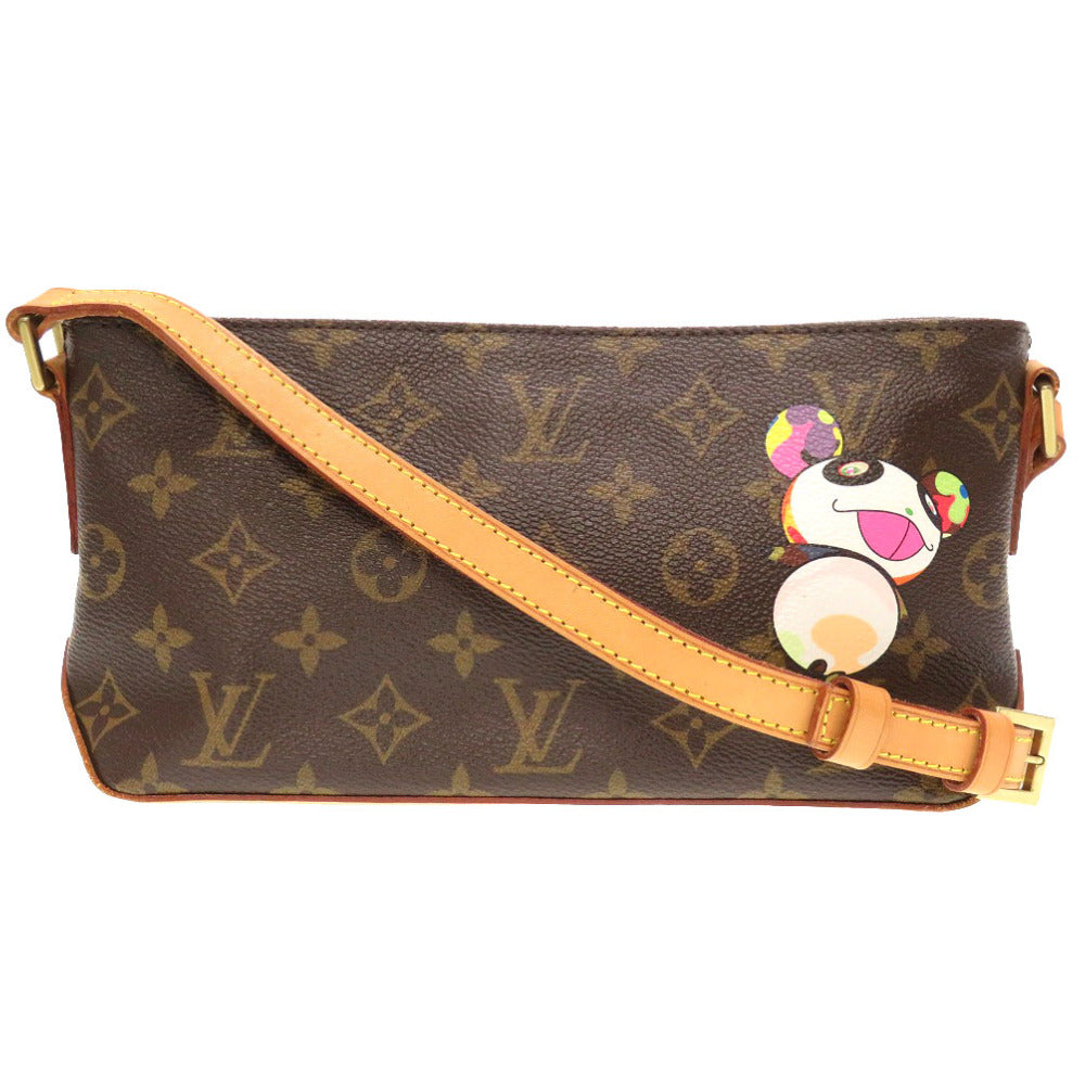 Louis Vuitton M51241 panda Trotteur Takashi Murakami Monogram Canvas Brown Shoulder Bag