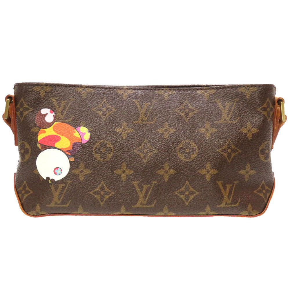 Louis Vuitton M51241 panda Trotteur Takashi Murakami Monogram Canvas Brown Shoulder Bag