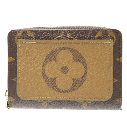 Louis Vuitton Bifold M81461 Compact reverse Portefeuille Monogram Canvas Brown Wallet Case