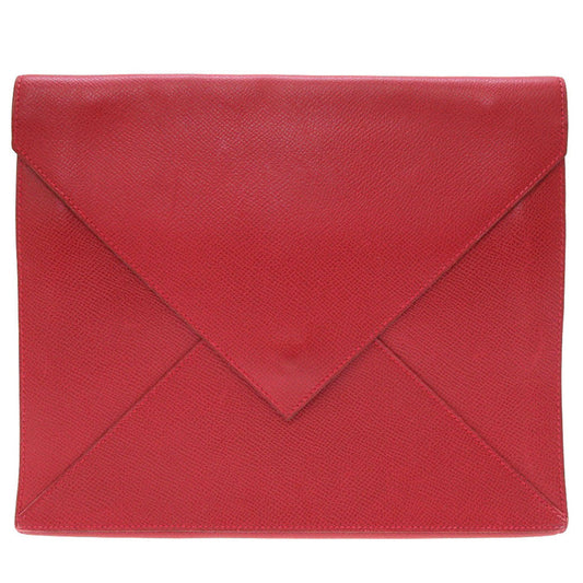 Hermes Clutch Bag Courchevel Red