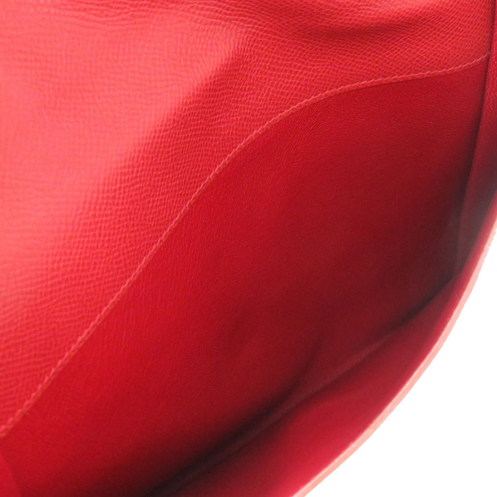 Hermes Clutch Bag Courchevel Red