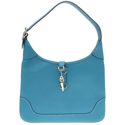 Hermes Shoulder Bag Shave Turquoise Trim