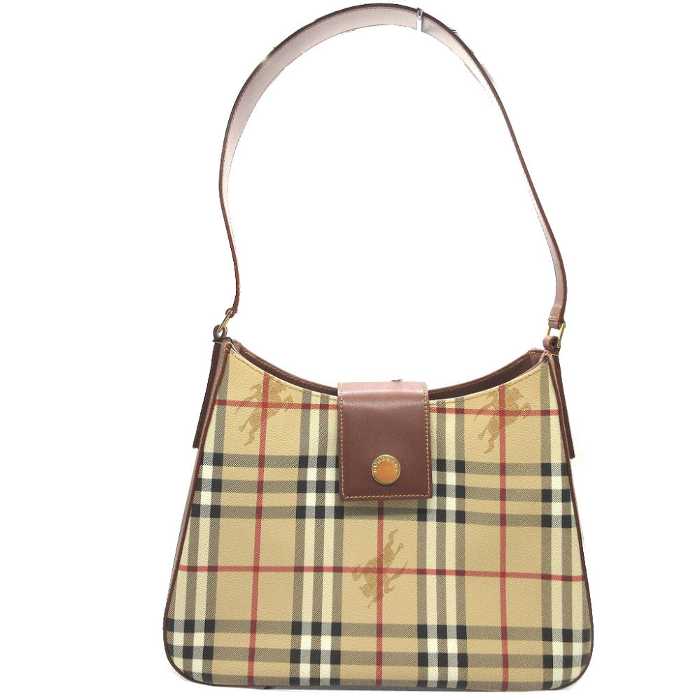 Burberry Tote Bag Pvc Women Leather Beige