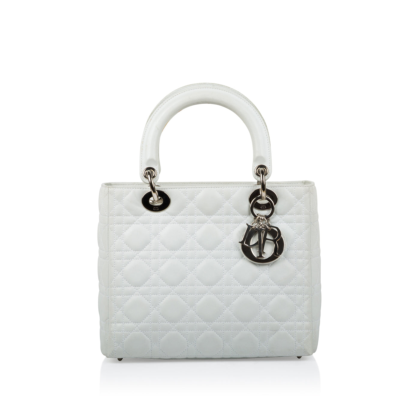 Dior Christian Lady Tote Bag White Lady Dior