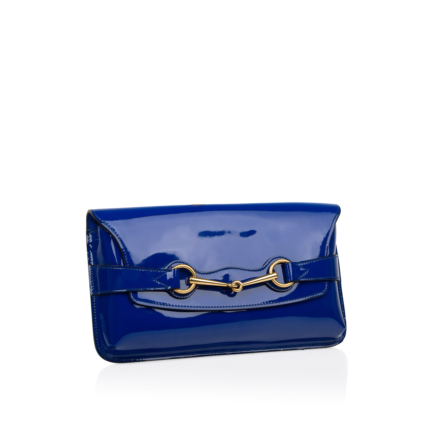 Gucci Patent Horsebit Clutch Clutch Bag