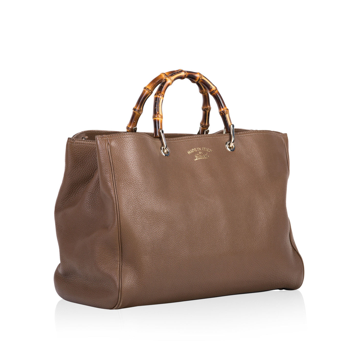 Gucci Maple Bamboo Tote Shoulder Bag