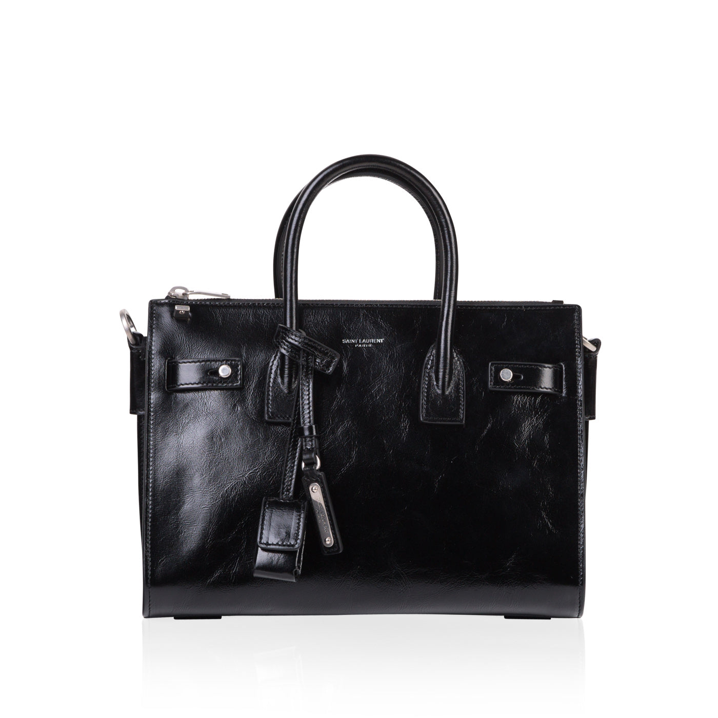 YSL Saint Laurent Sac De Jour Duffle Moroder Shoulder Bag Leather Baby