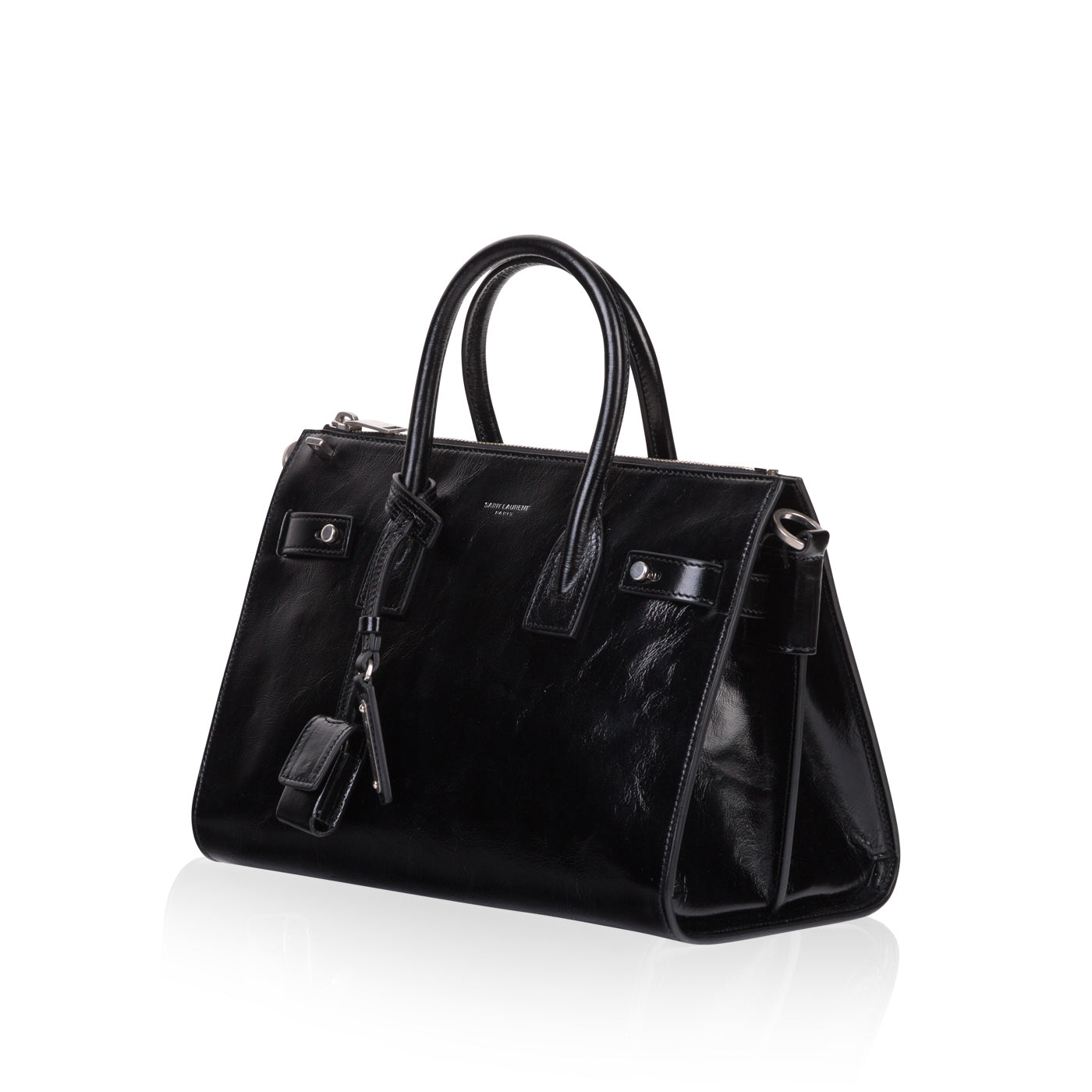 YSL Saint Laurent Sac De Jour Duffle Moroder Shoulder Bag Leather Baby