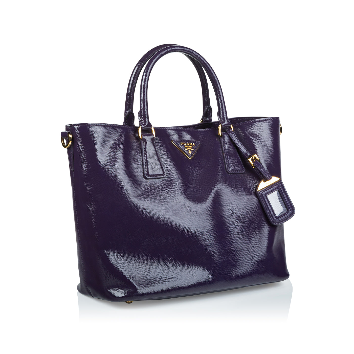 Prada Glazed Tote Leather Saffiano Tote Bag