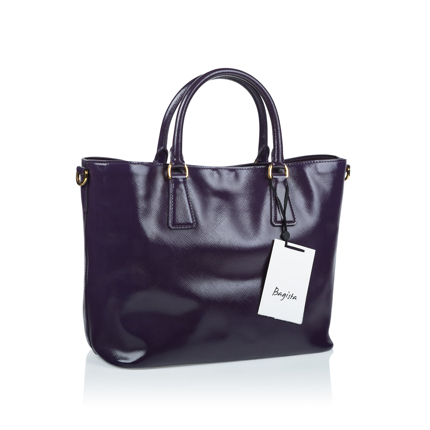 Prada Glazed Tote Leather Saffiano Tote Bag