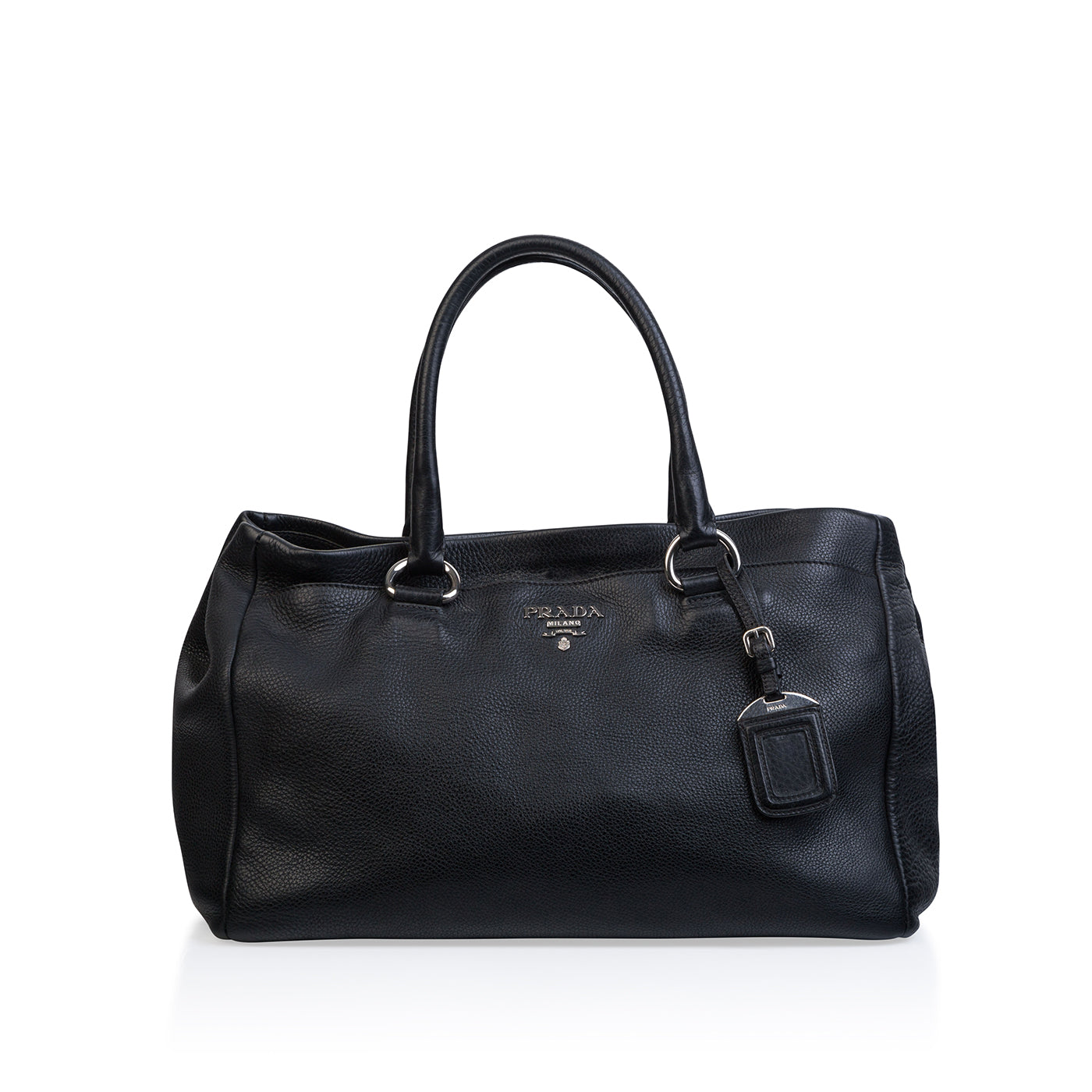 Prada Soft Grained Shopper Crossbody Bag