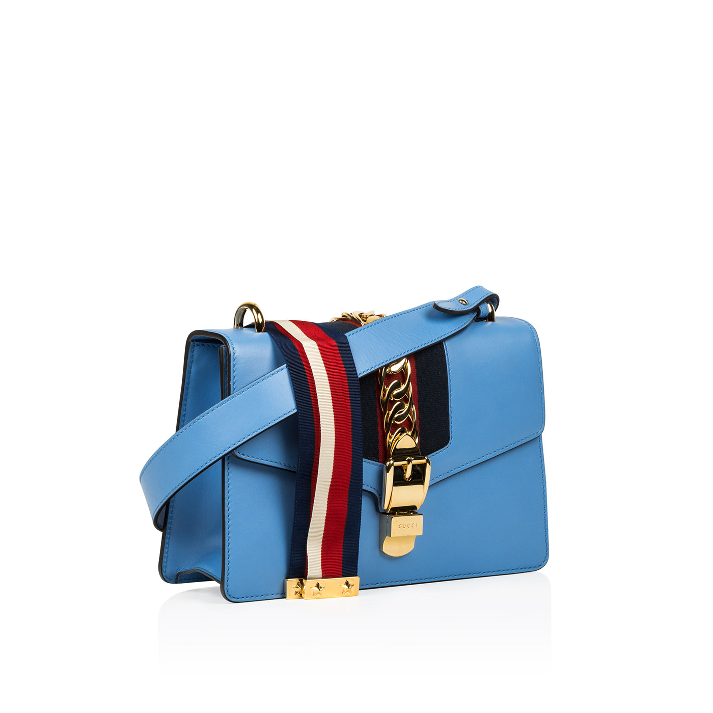 Gucci Sylvie Shoulder Bag Small Baby Blue