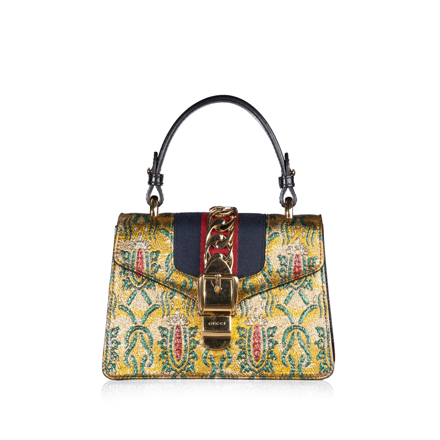 Gucci Sylvie Brocade Crossbody Bag Mini