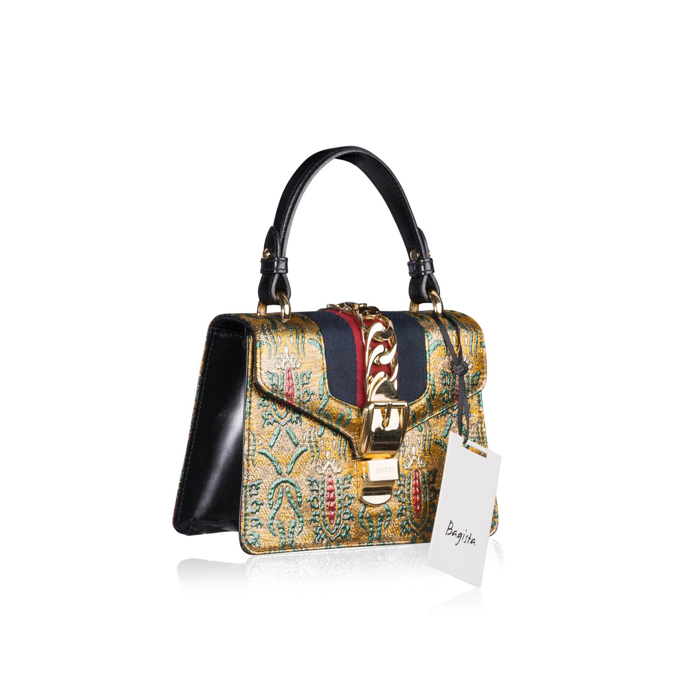 Gucci Sylvie Brocade Crossbody Bag Mini