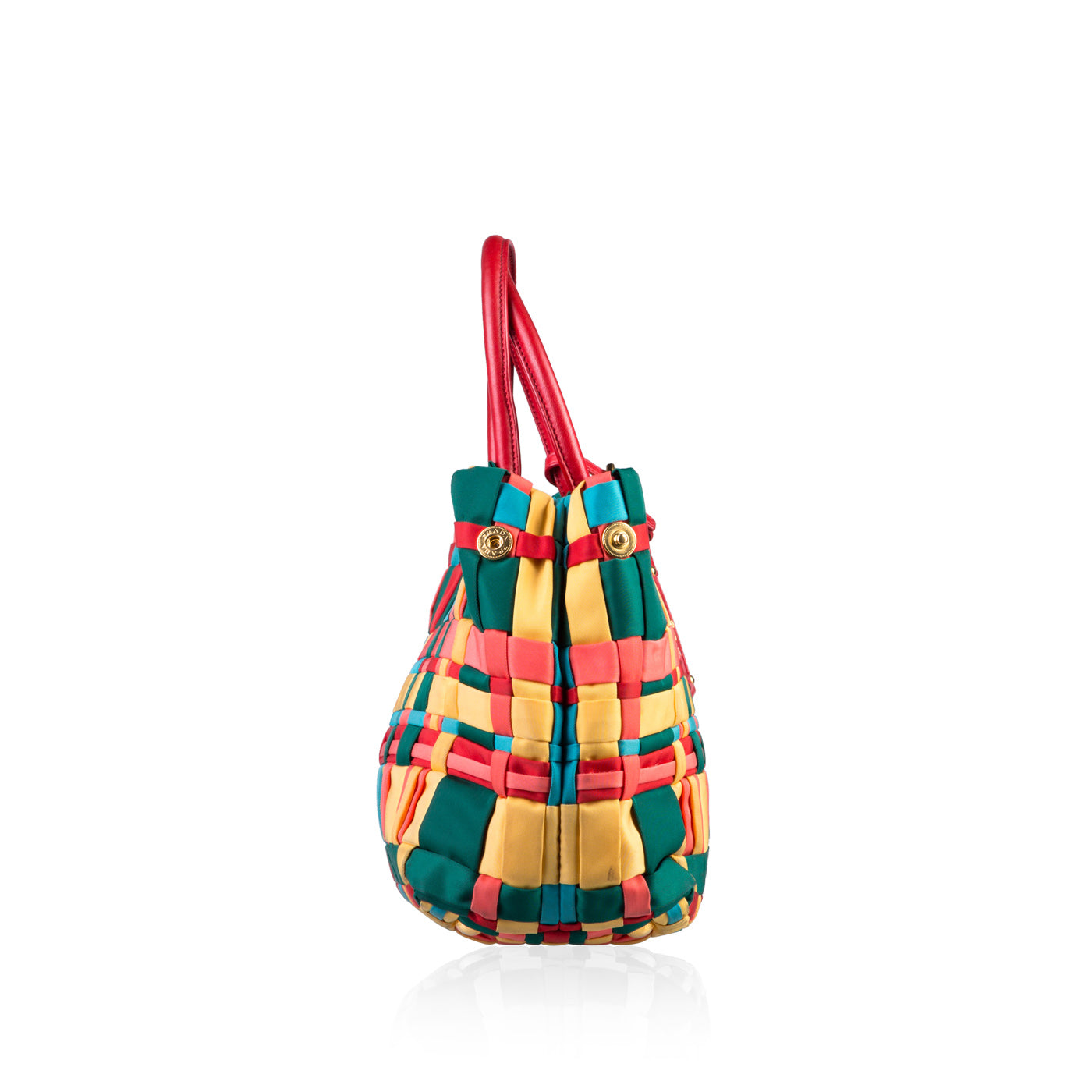 Prada Tote Nylon Woven Tote Bag