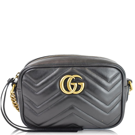 Gucci Marmont Mini Crossbody Bag Leather Matelasse