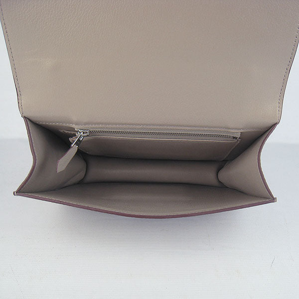 Hermes Luxury Constance Cowskin Bag H Grey Leather Silver Travel Bag
