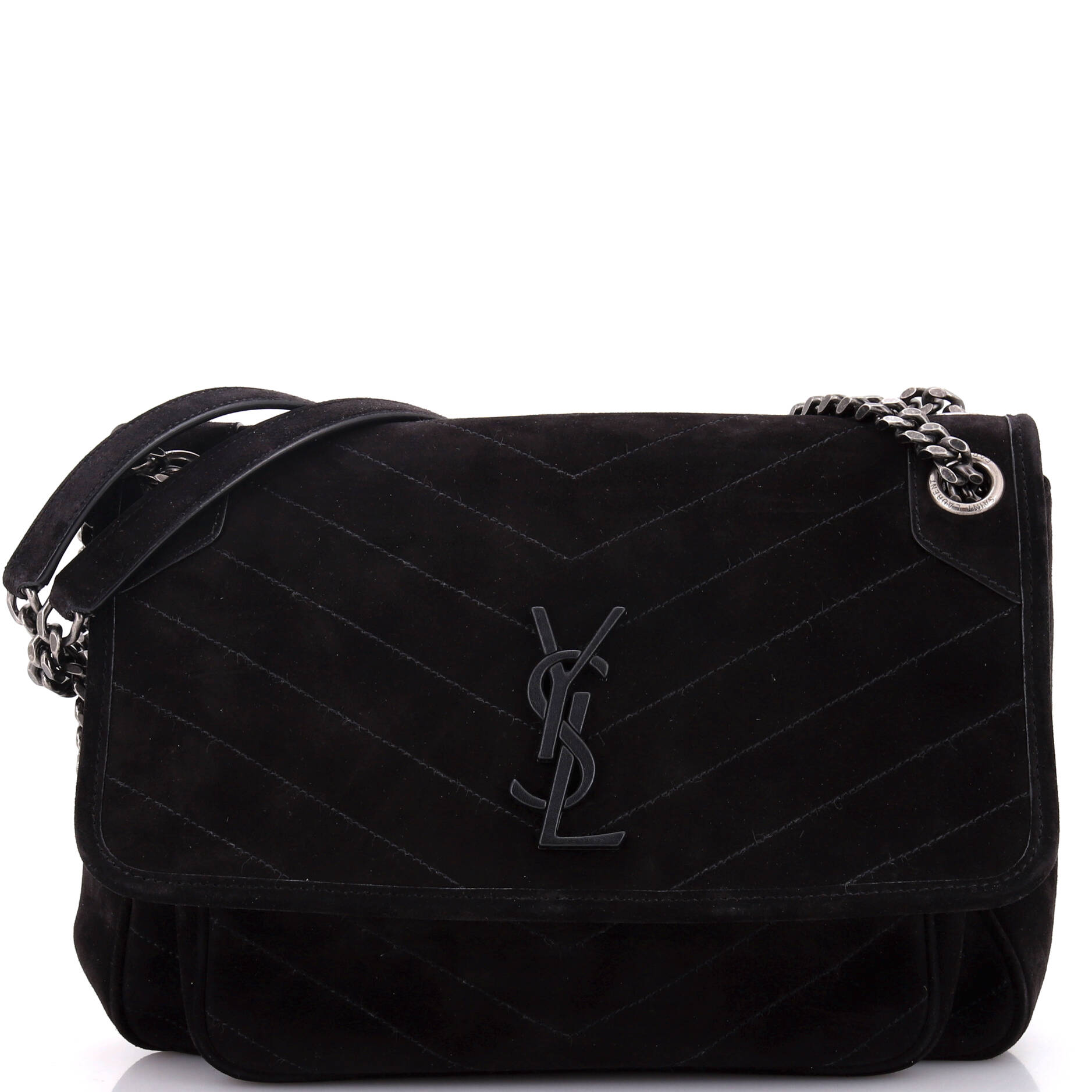 YSL Saint Laurent Luxury Trending Niki Bag Chevron Suede Matelasse Medium Travel Bag Suede Medium 3