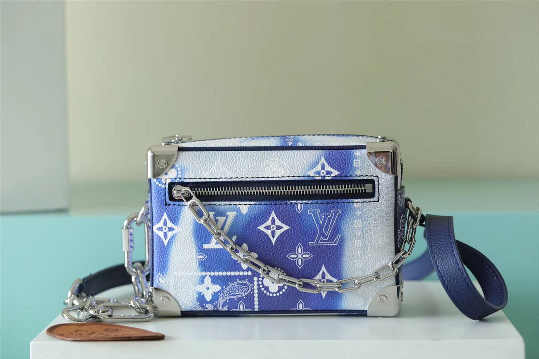Top Quality Soft Trunk Bandana For Men Monogram Blue Crossbody Bag