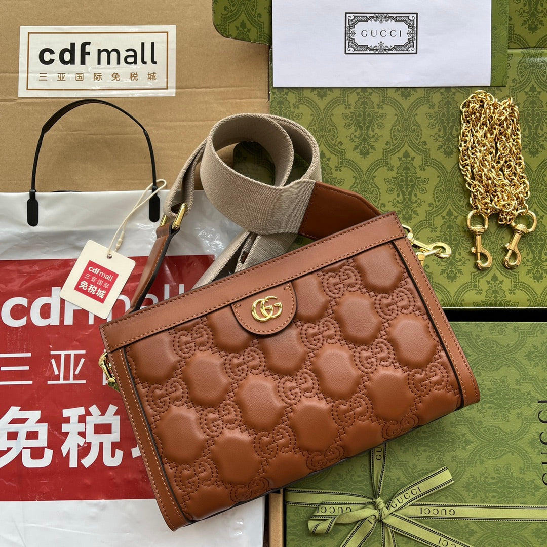 gg MatelassÃ© , ’s Brown Small Travel Bag