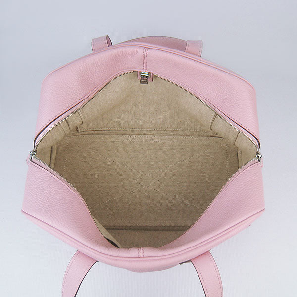 Hermes Luxury Togo Handbag Leather Pink Travel Bag