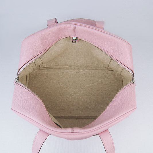 Hermes Luxury Togo Handbag Leather Pink Travel Bag