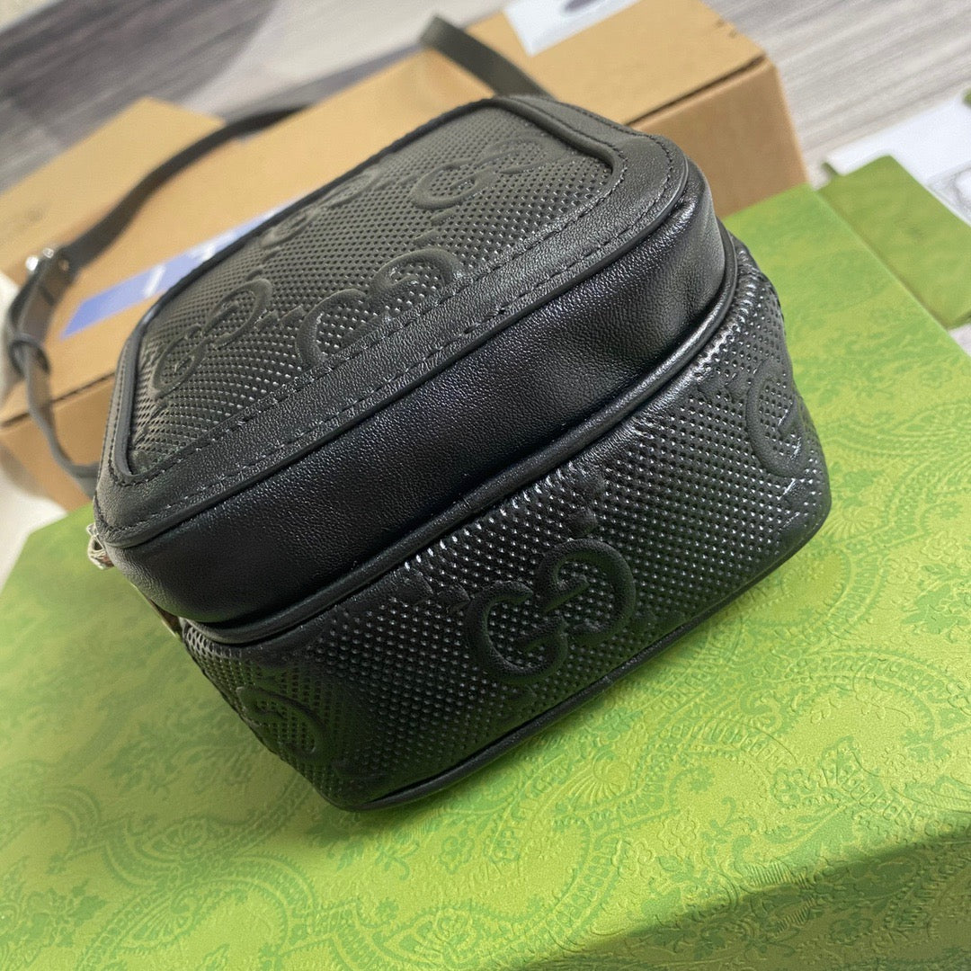 gg Embossed gg Embossed Men Black Mini Travel Bag