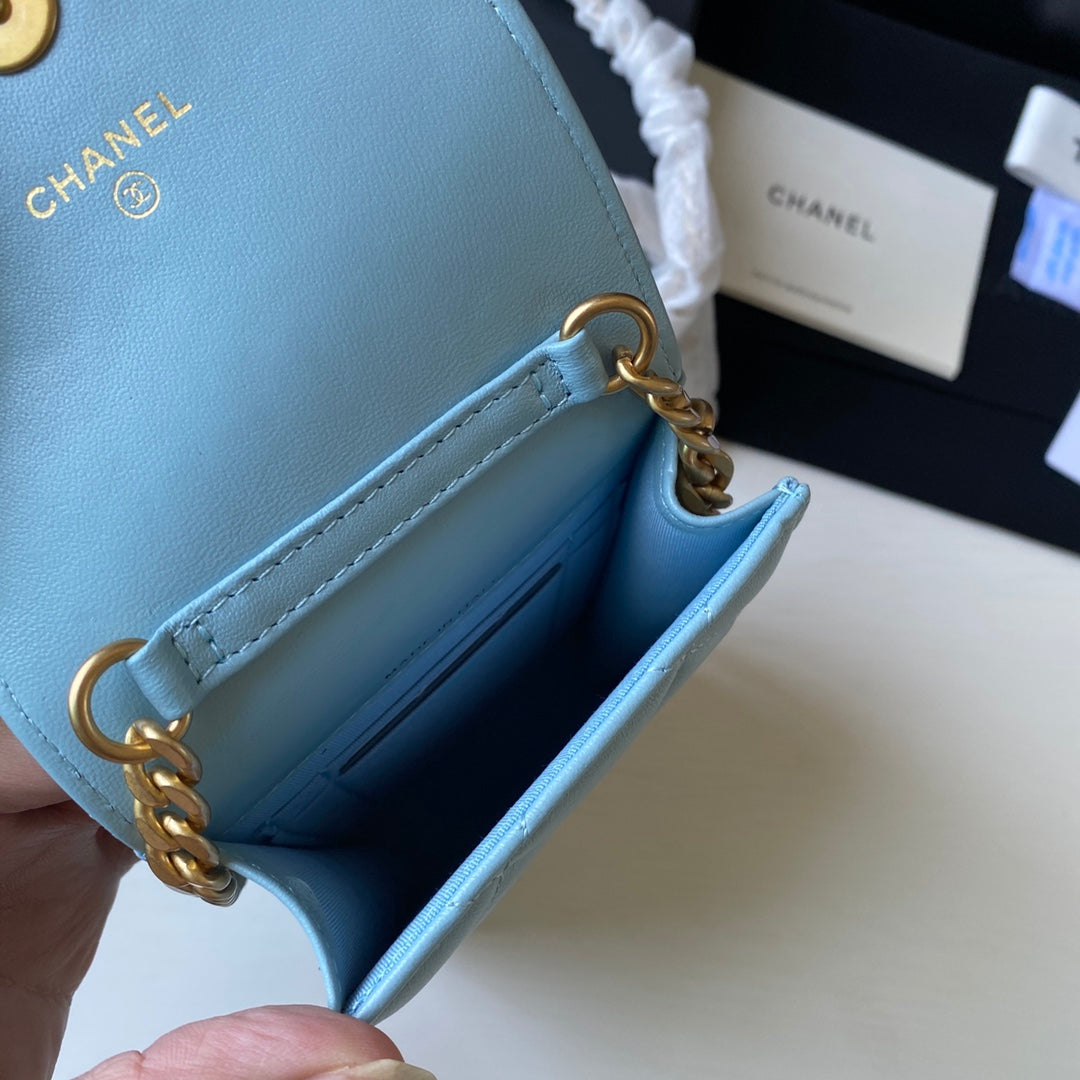 CHLPhone Holder 15cm 6in Blue Handbag