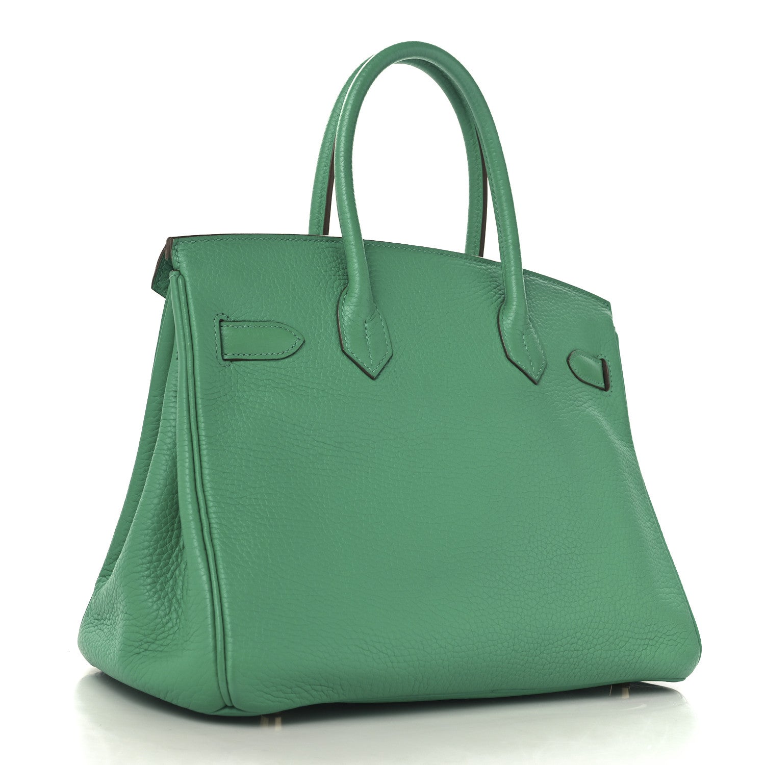 Hermes Taurillon Clemence Birkin Menthe Handbag Travel Bag
