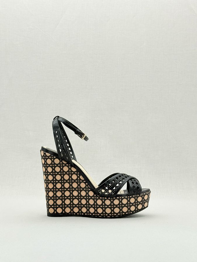 Dior Cannage Cutout Leather Black Shoes