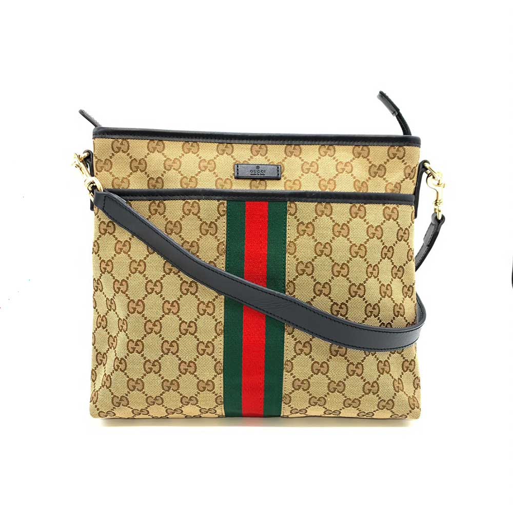 Gucci Shoulder Bag Leather Canvas Bag 53
